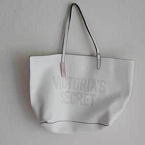 Victoria Secret White Leather Shoulder Bag